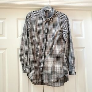 Tyler Boe Black & White Plaid Shirt SMALL